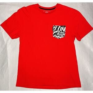 Ecko Unltd Mens Size XL Red Graphic Pocket ~ Short Sleeve Crewneck T Shirt